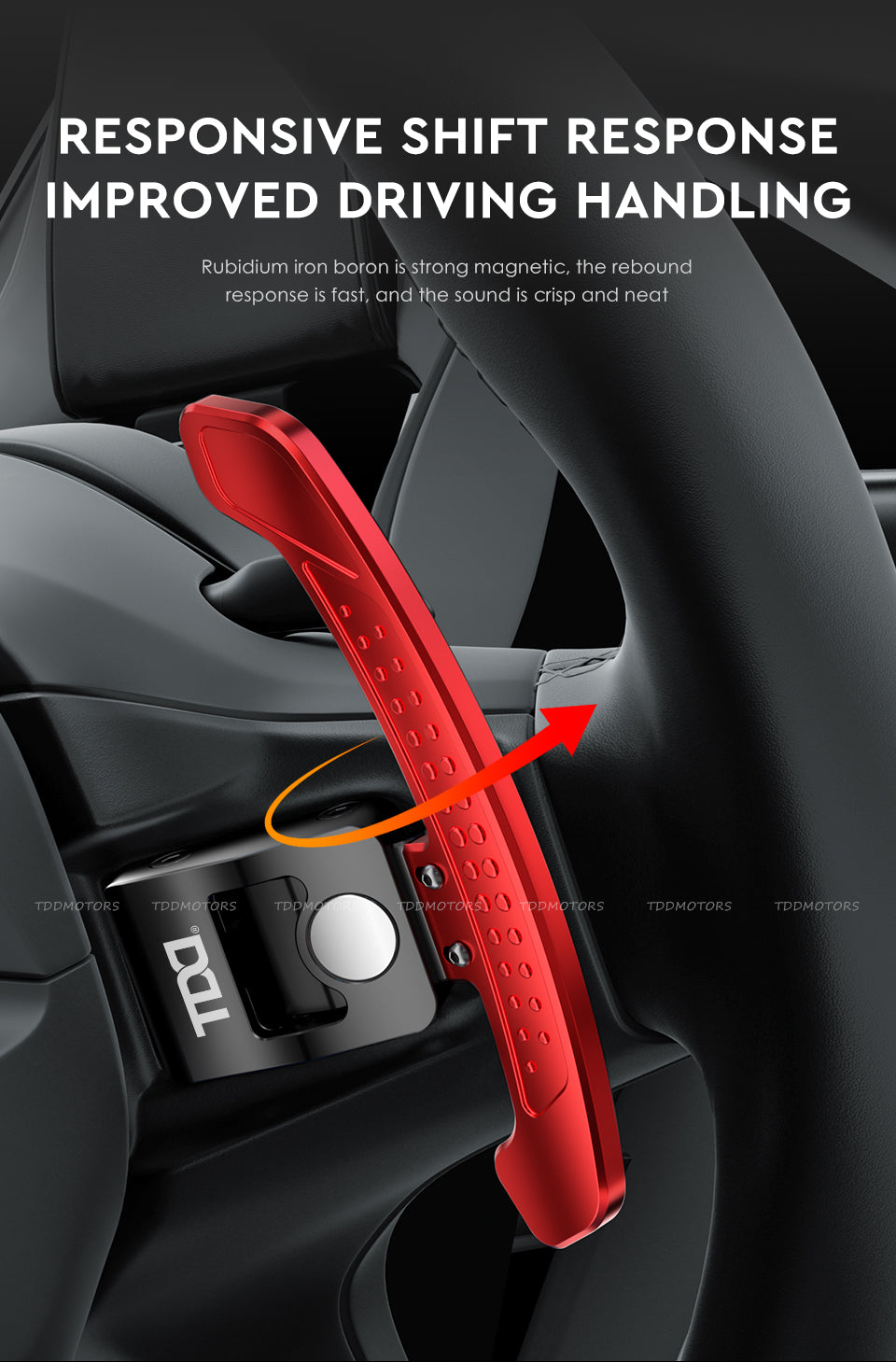 TDD Carbon Fiber Magnetic LED Paddle Shifters For Toyota Camry Avalon Corolla