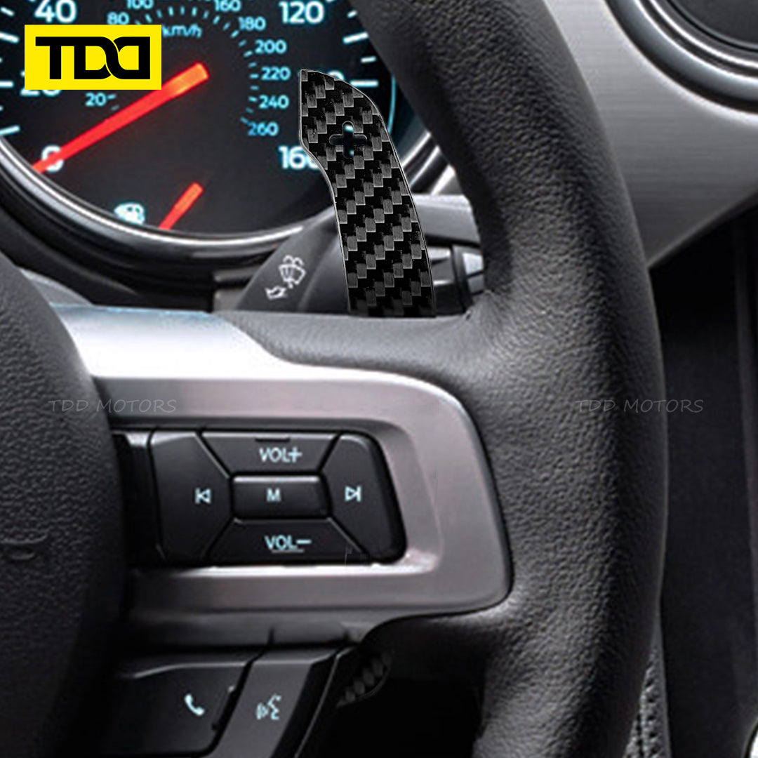 TDD Magnetic Carbon Fiber Paddle Shifters For Mustang 2015-2023
