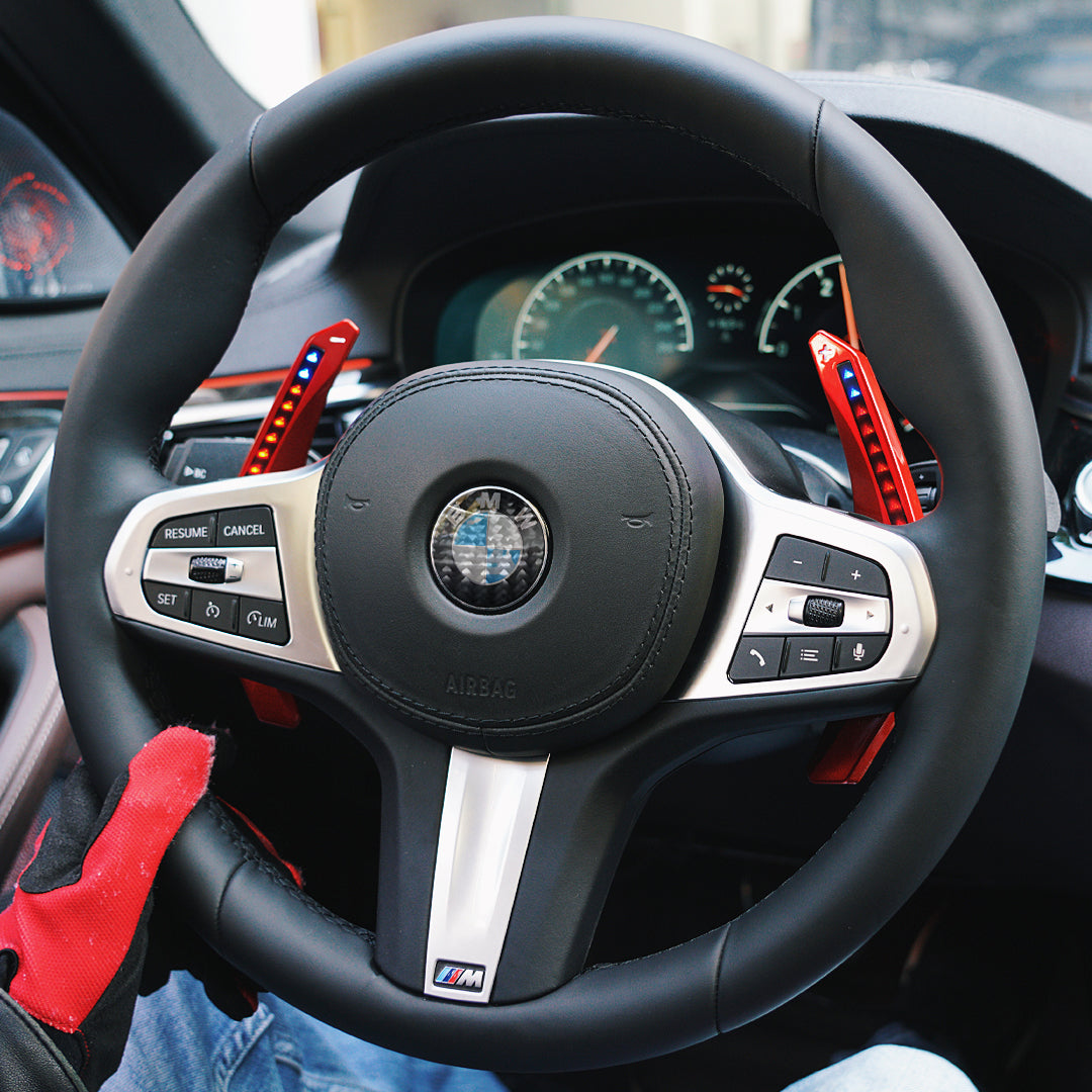 TDD Motors LED Paddle Shifter Extension for BMW 5series:G30 G31 G38; 6 series:G32; 7 series:G11 G12; 8 series:G14 G15 G16; X3:G01; X4:G02; X5:G05; X6:G06; X7:G07 x3m x5m x6m