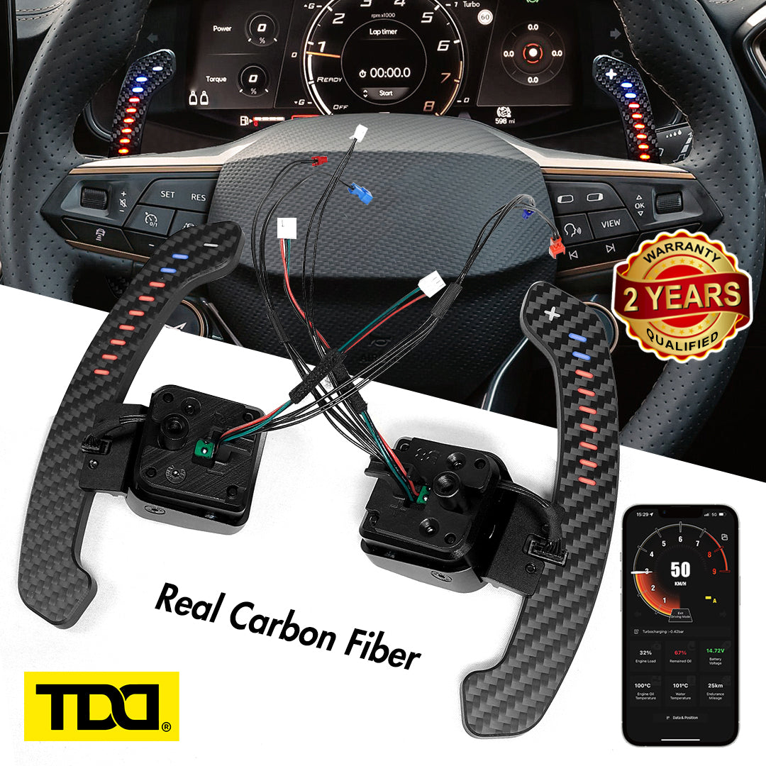 TDD Carbon Fiber Magnetic LED Paddle Shifters For Seat Leon Cupra Formentor Leon ST