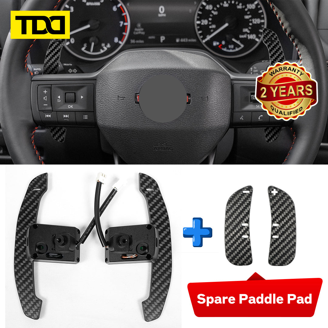 H-Customs Real Carbon Fiber Shift Paddle Set For Audi 04-12 – A1 A3 A4 A5 A8 TT, Gloss Finish