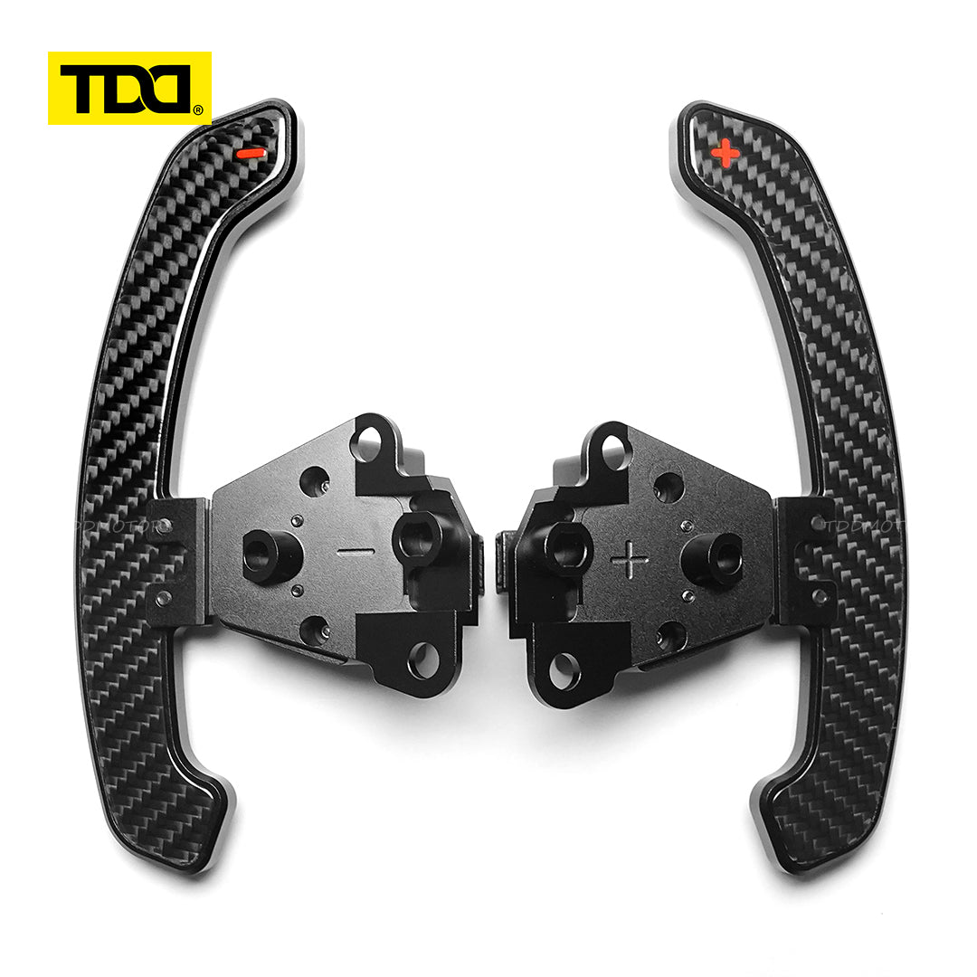 TDD Glossy Carbon Fiber & Aluminum Alloy Magentic Paddle Shifters For Lexus IS NX RC 200 250 300 350 for TOYOTA 86 BRZ