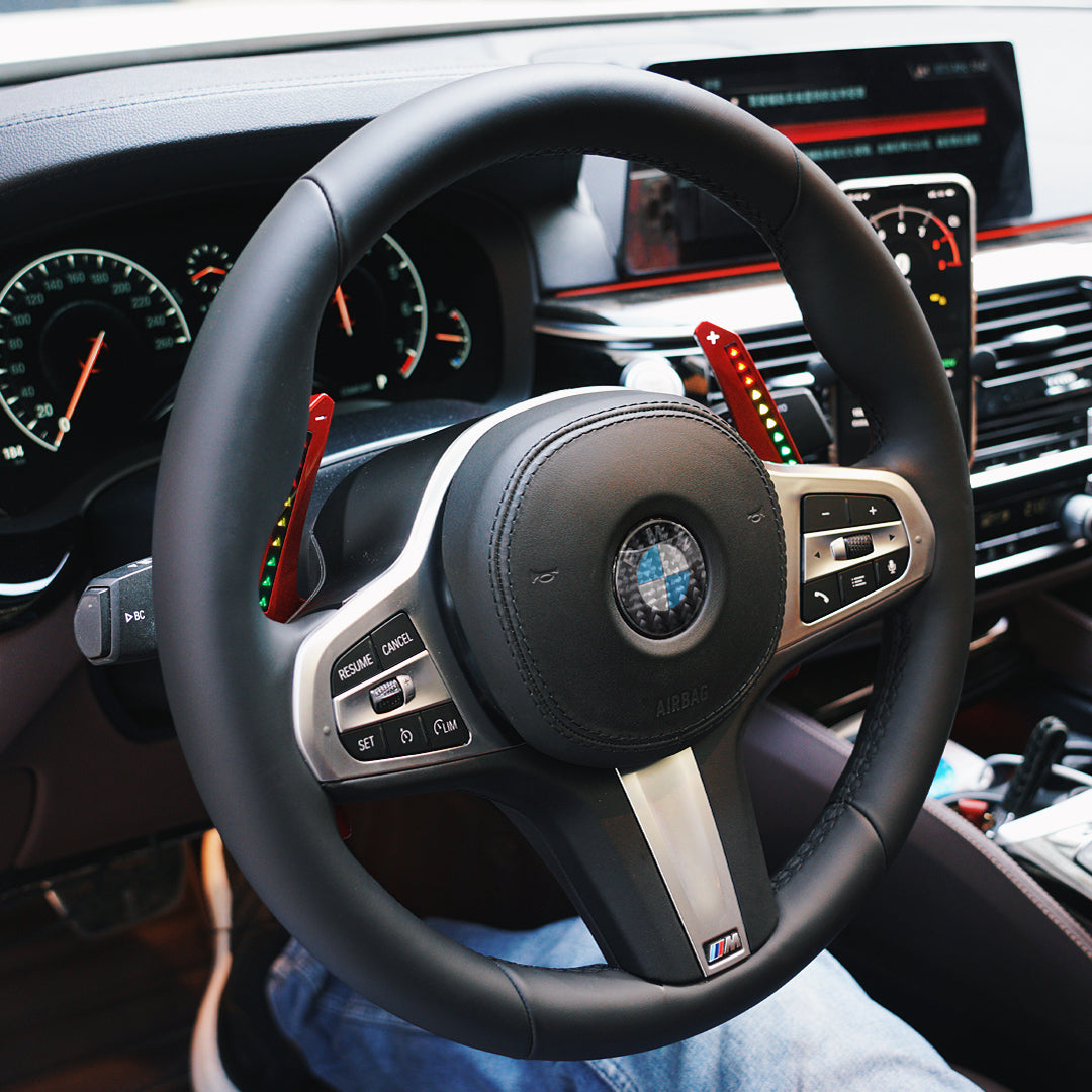 TDD Motors LED Paddle Shifter Extension for BMW 5series:G30 G31 G38; 6 series:G32; 7 series:G11 G12; 8 series:G14 G15 G16; X3:G01; X4:G02; X5:G05; X6:G06; X7:G07 x3m x5m x6m
