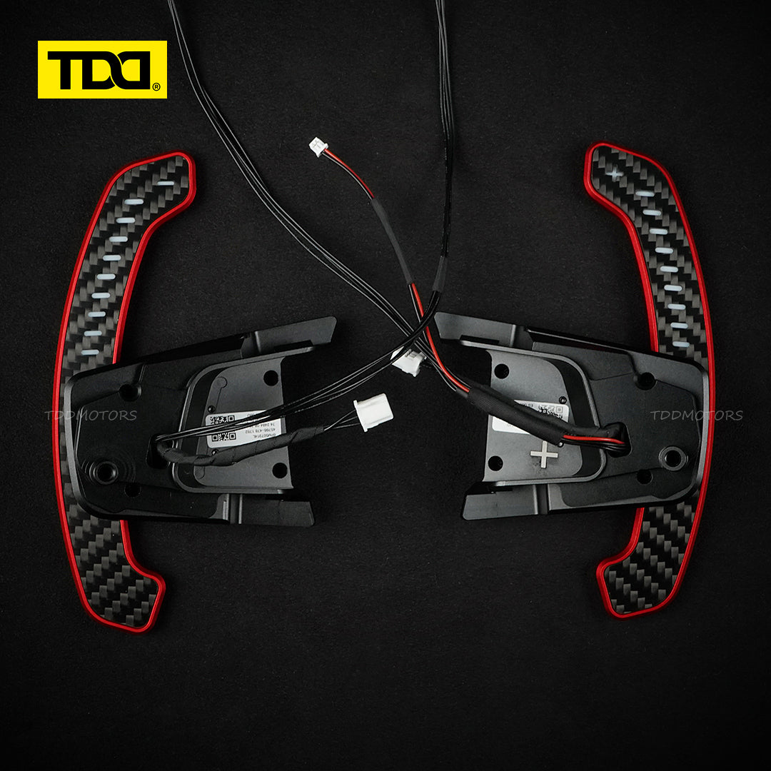 TDD Carbon Fiber LED Magnetic Paddle Shifters for Paddle Shifters For VW GTI MK7 Golf R Scirocco MK7.5