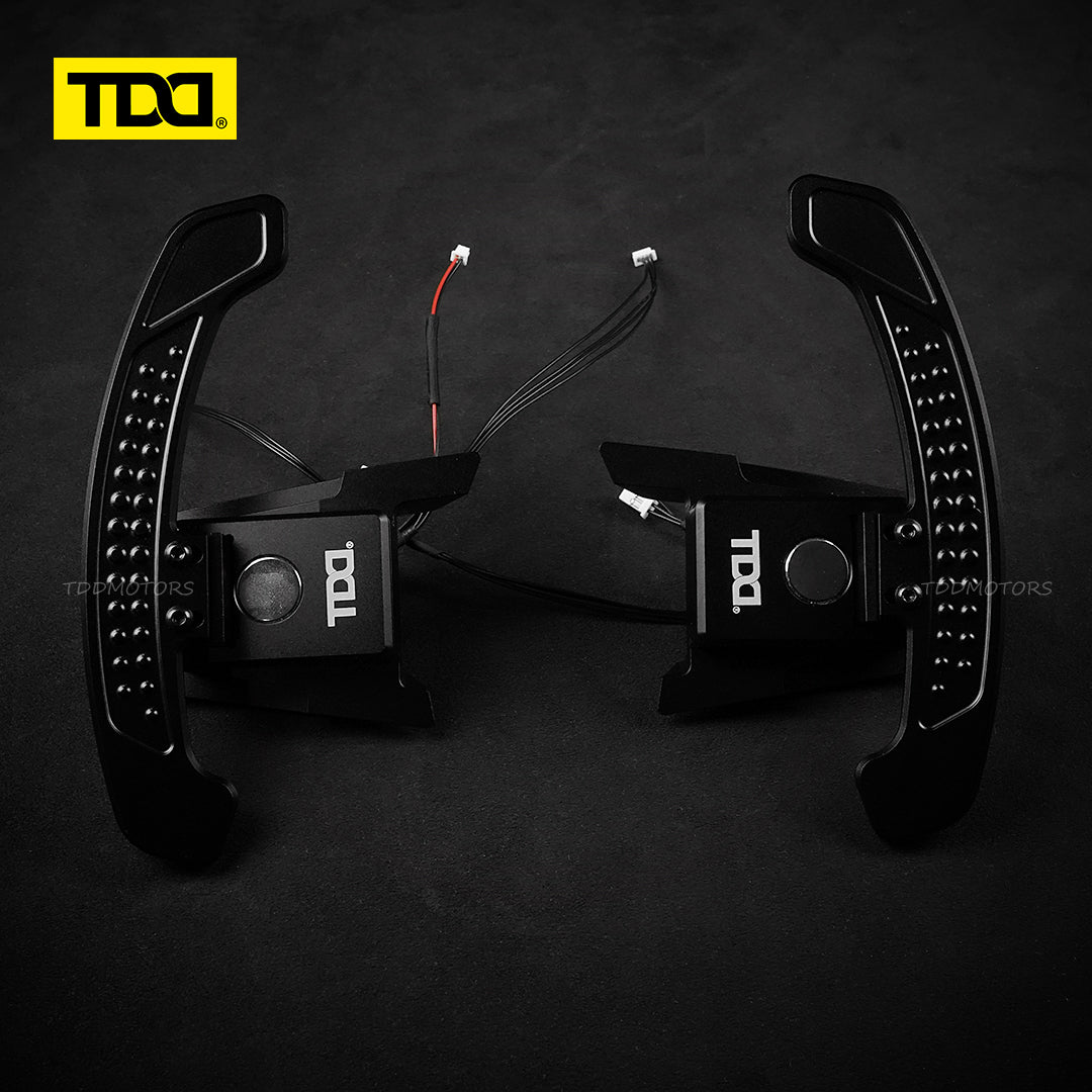 TDD Carbon Fiber LED Magnetic Paddle Shifters for Paddle Shifters For VW GTI MK7 Golf R Scirocco MK7.5