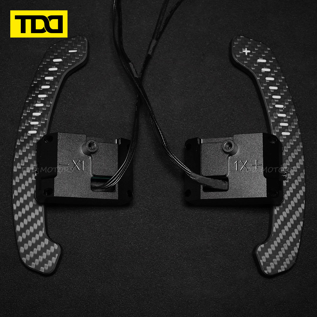 TDD Carbon Fiber Magnetic LED Paddle Shifters For Hyundai Veloster N 19-22 Elantra N M/T CN7 21-23 2022-2024