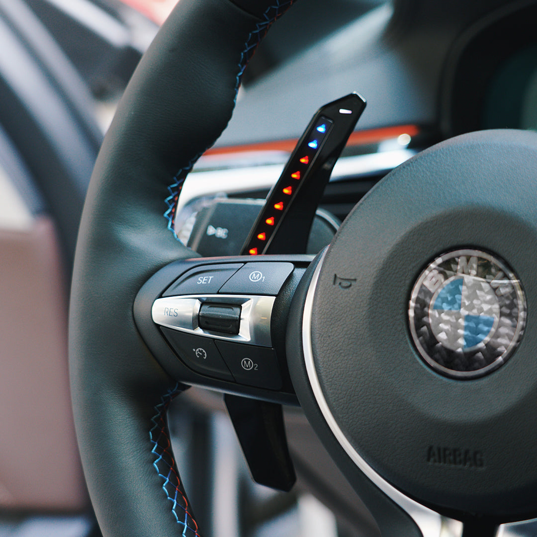 TDD Motors LED Paddle Shifter Extension for BMW 5 series F10/F11) ; 6 series F06/ F12/F13) ; 7 series F01/F02/F03) ; 5 series GT F07) ) (M5F10/F90) (M6 F06/F12/13) (M8 F91/F92/F93)