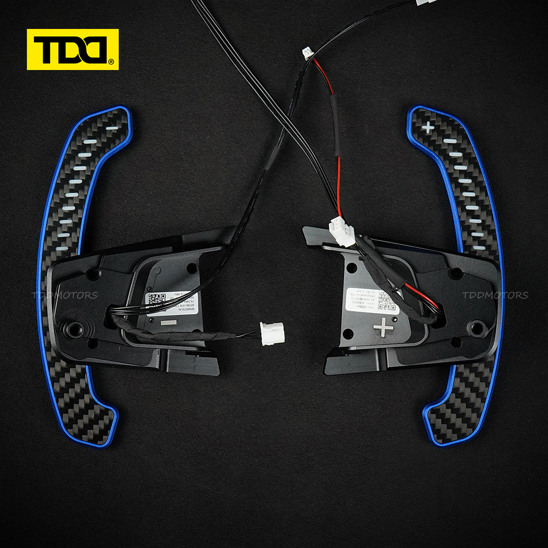 TDD Carbon Fiber LED Magnetic Paddle Shifters for Paddle Shifters For VW GTI MK7 Golf R Scirocco MK7.5