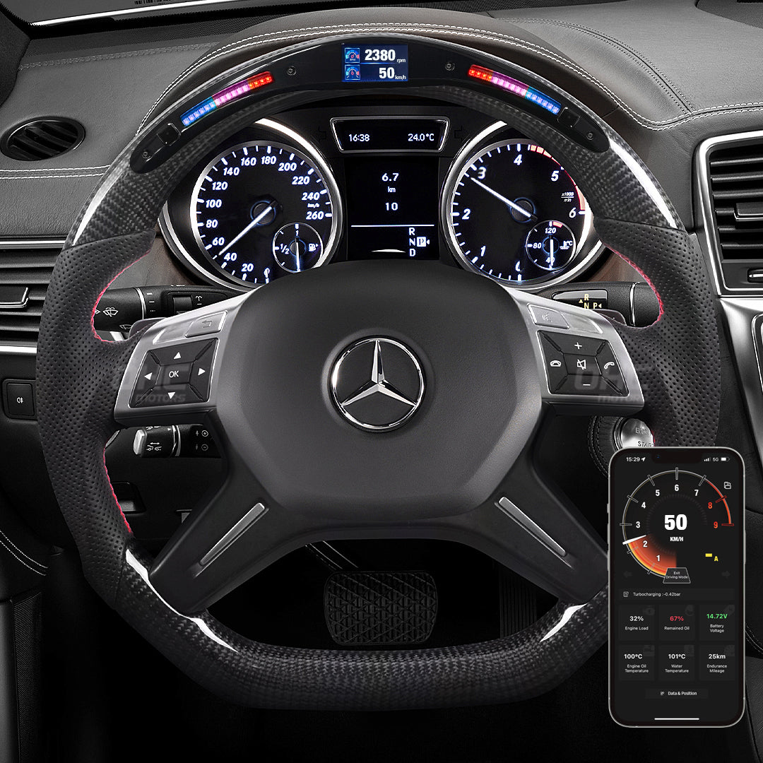 Galaxy Pro LED Steering Wheel for Mercedes W204, S204, W212, V212, S212, W463, Class: C E G