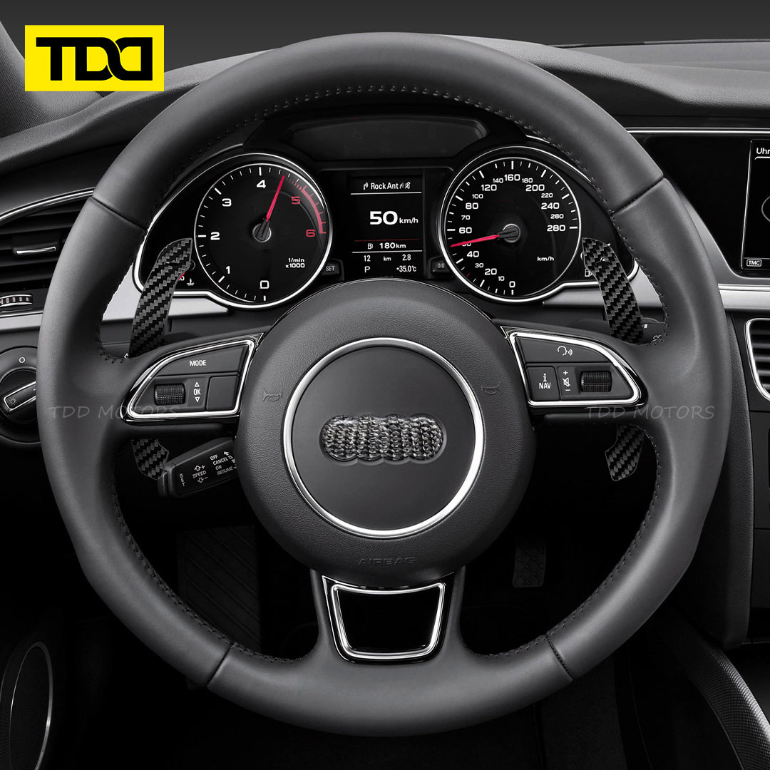 TDD Carbon Fiber Magnetic Paddle Shifters For Audi A1 A2 A3 A4 A5 A7 A8 Q2 Q3 Q4 Q5 Q7 Q8 S1 S2 S3 S4 S5 SQ5 SQ7 SQ8 RS1 RS2 RS3 RS4 RS5 RSQ5