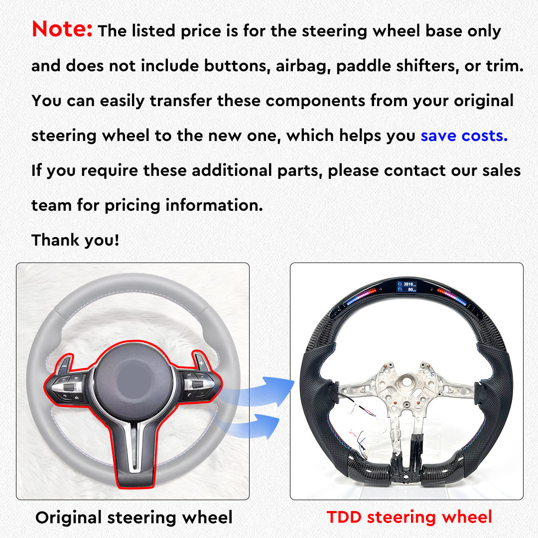 TDD Motors Led Light Up Steering Wheel for McLaren 520S MP4-12C / 650 570S 650S 675LT 720S GT