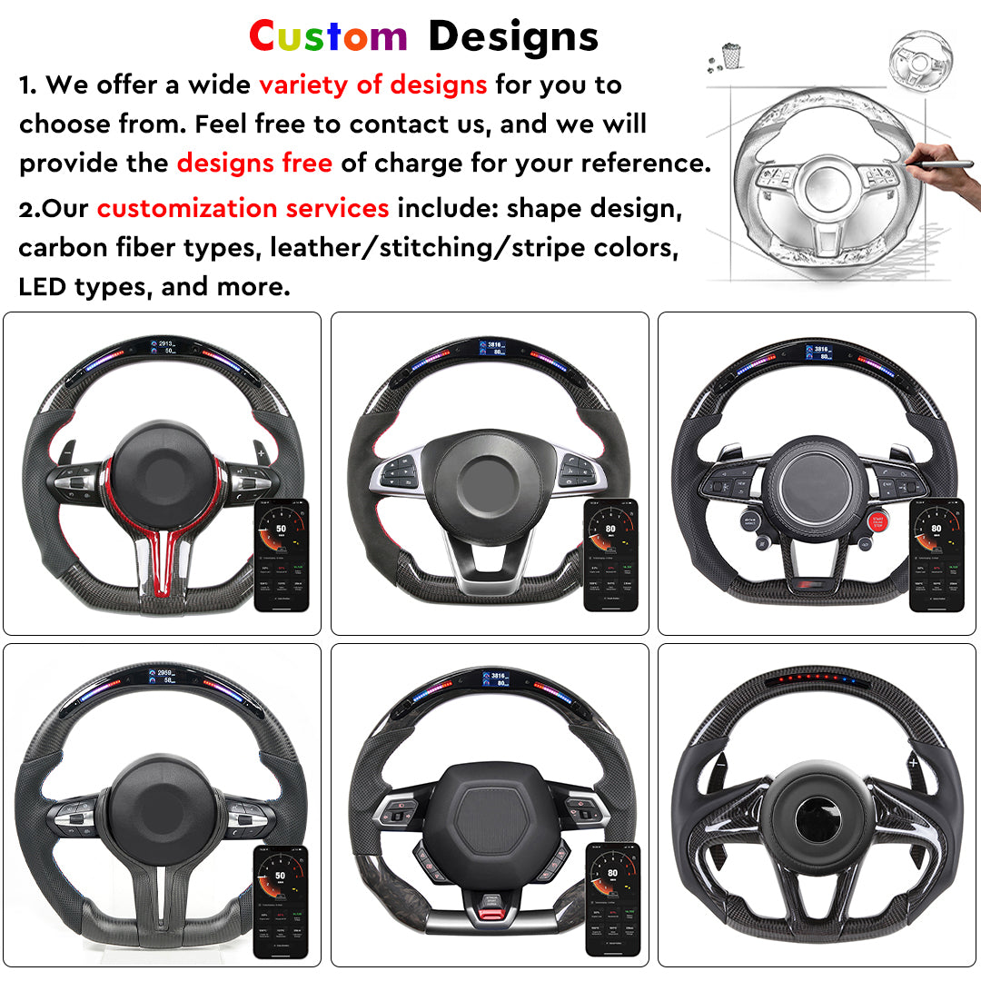TDD Motors Led Light Up Steering Wheel for McLaren 520S MP4-12C / 650 570S 650S 675LT 720S GT