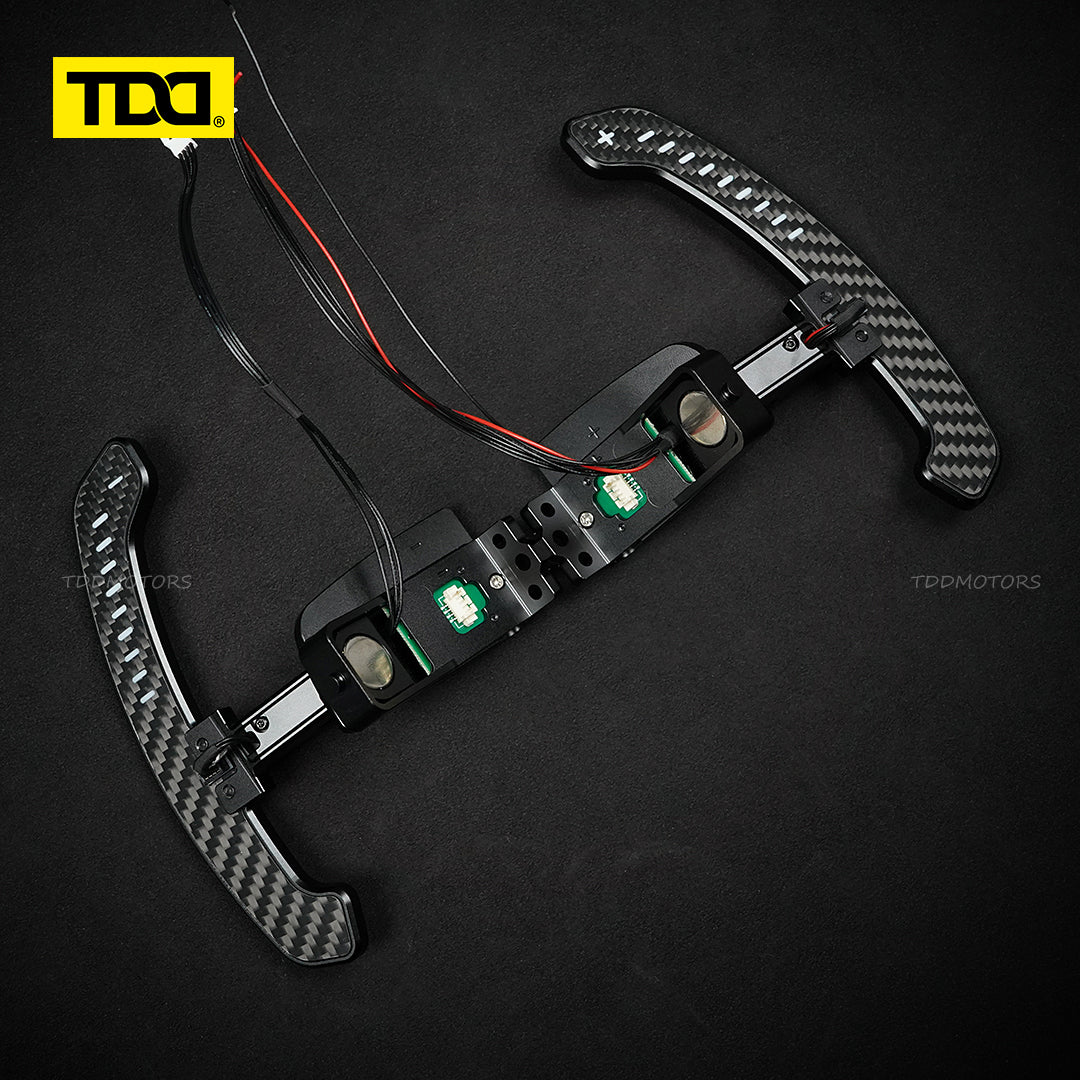 TDD Carbon Fiber LED Magnetic Paddle Shifters for Paddle Shifters For Porsche 992 GT3