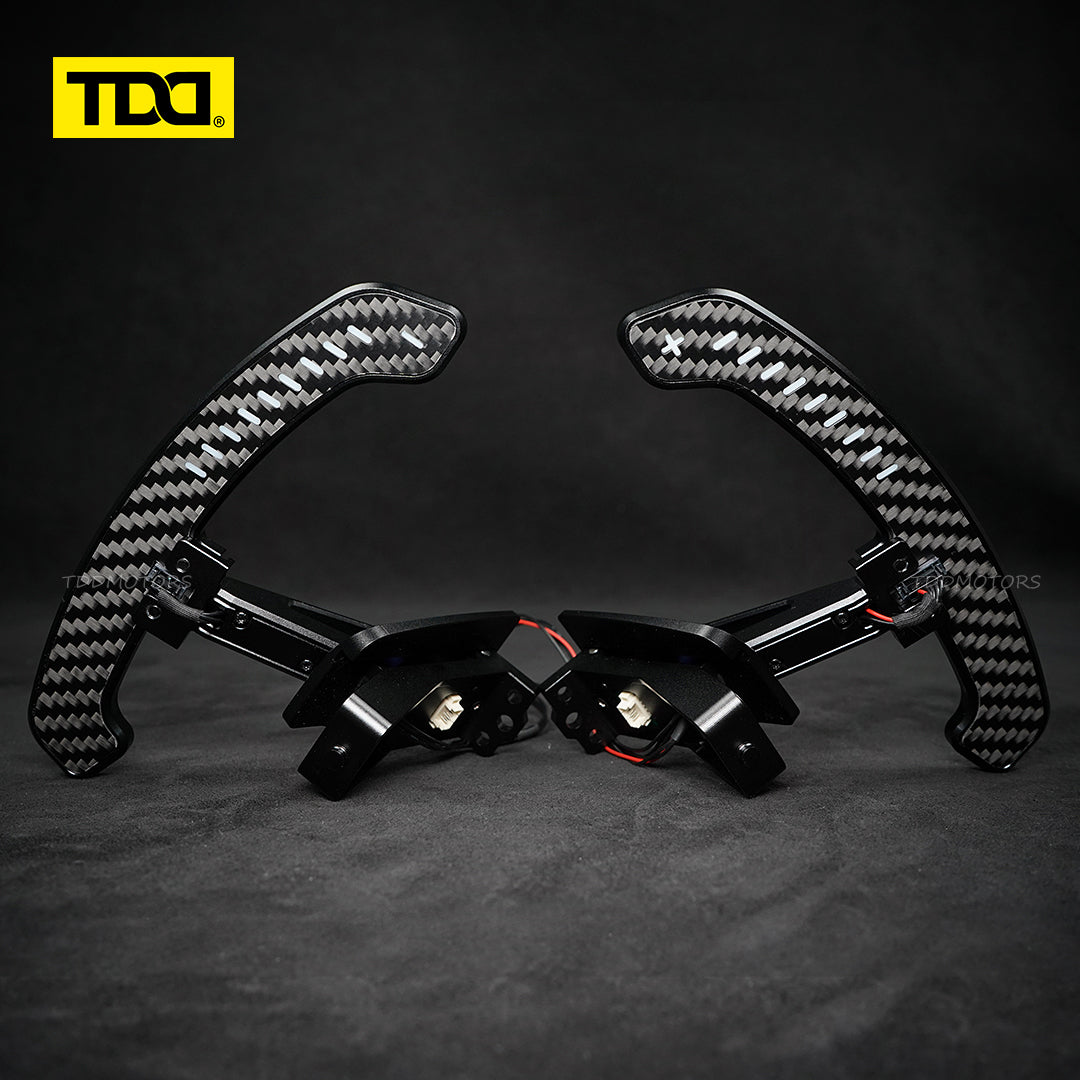 TDD Carbon Fiber LED Magnetic Paddle Shifters for Paddle Shifters For Porsche 992 GT3