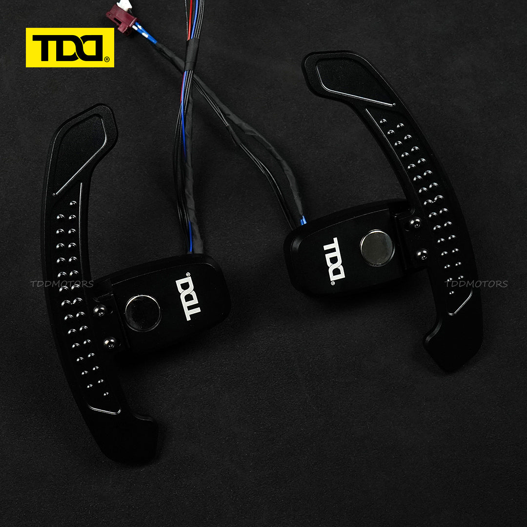TDD Carbon Fiber Magnetic LED Paddle Shifters For Mercedes Benz W221, Class: S AMG