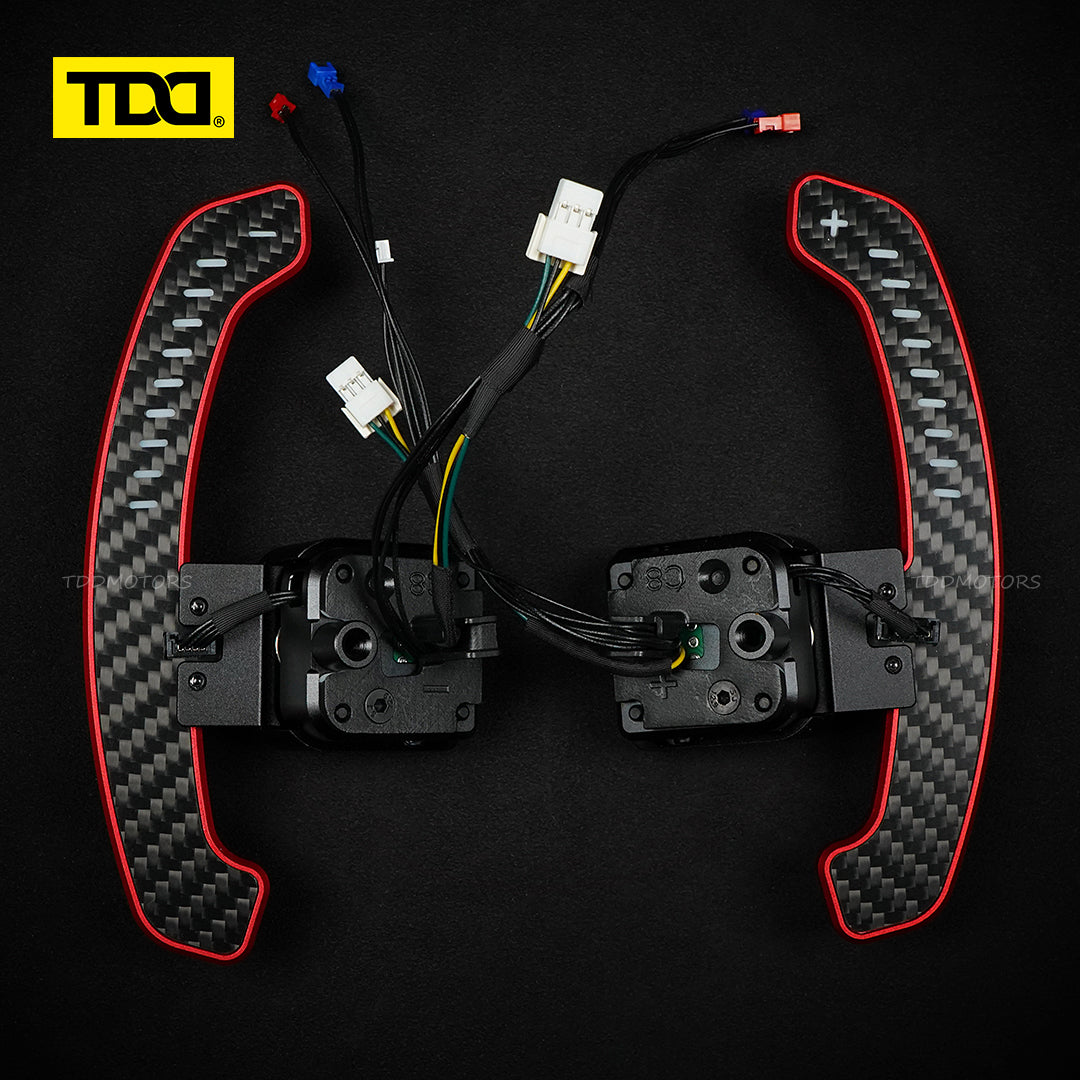 TDD Carbon Fiber LED Magnetic Paddle Shifters for Audi C8 A6 A7 S6 S7