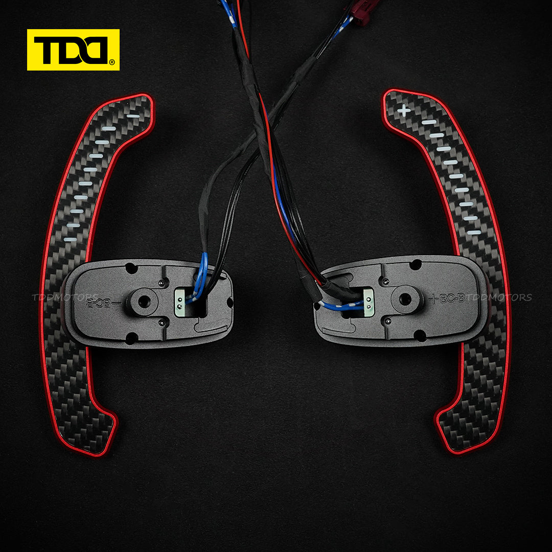 TDD Carbon Fiber Magnetic LED Paddle Shifters For Mercedes Benz AMG 2016+