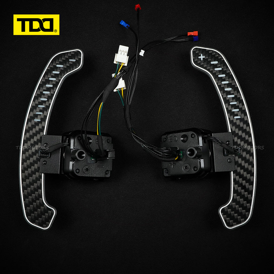TDD Carbon Fiber LED Magnetic Paddle Shifters for Audi C8 A6 A7 S6 S7