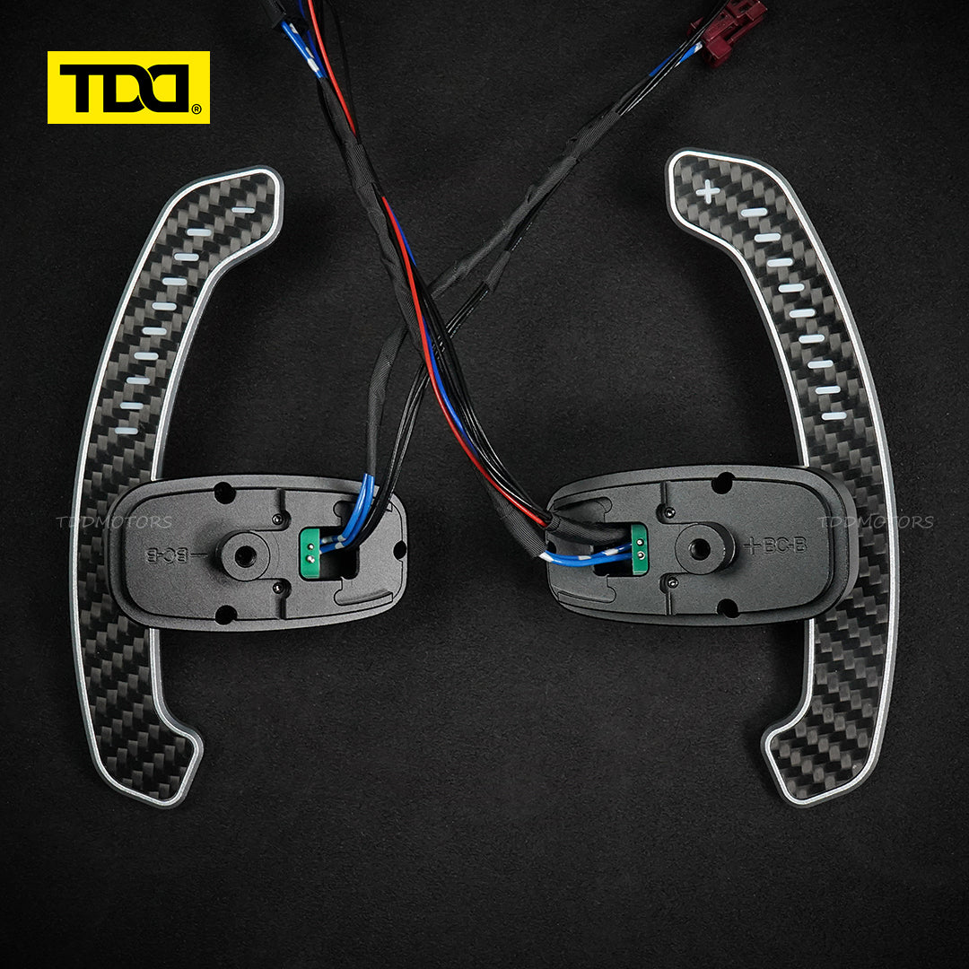 TDD Carbon Fiber Magnetic LED Paddle Shifters For Mercedes Benz AMG 2016+