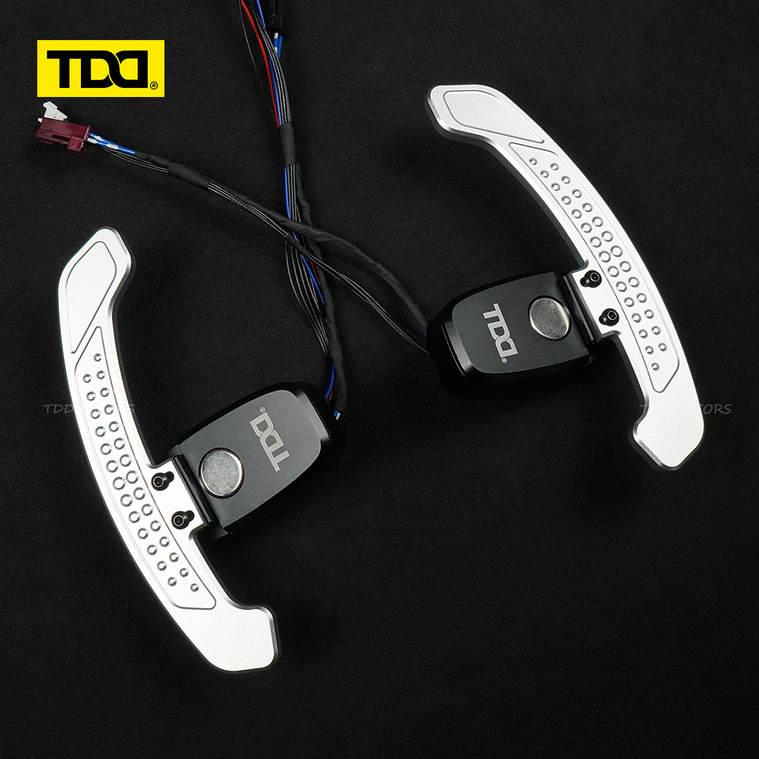 TDD Carbon Fiber Magnetic LED Paddle Shifters For Mercedes Benz W221, Class: S AMG