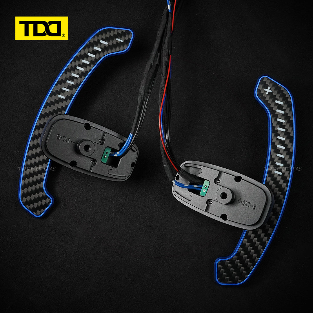 TDD Carbon Fiber Magnetic LED Paddle Shifters For Mercedes Benz AMG 2016+