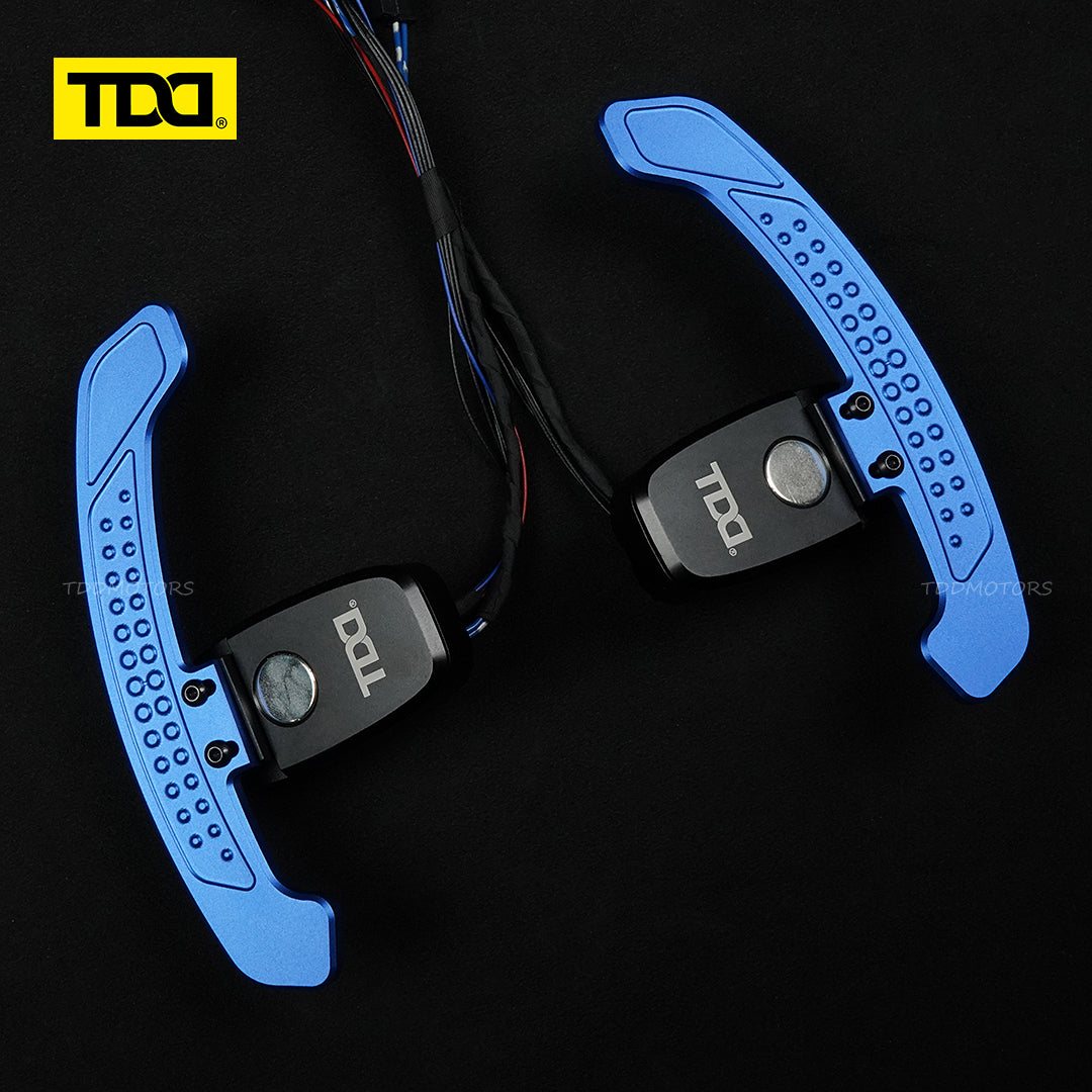 TDD Carbon Fiber Magnetic LED Paddle Shifters For Mercedes Benz W221, Class: S AMG