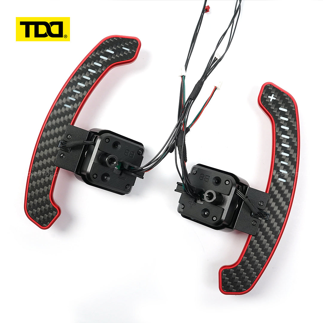 TDD Carbon Fiber Magnetic LED Paddle Shifters For Seat Leon Cupra Formentor Leon ST
