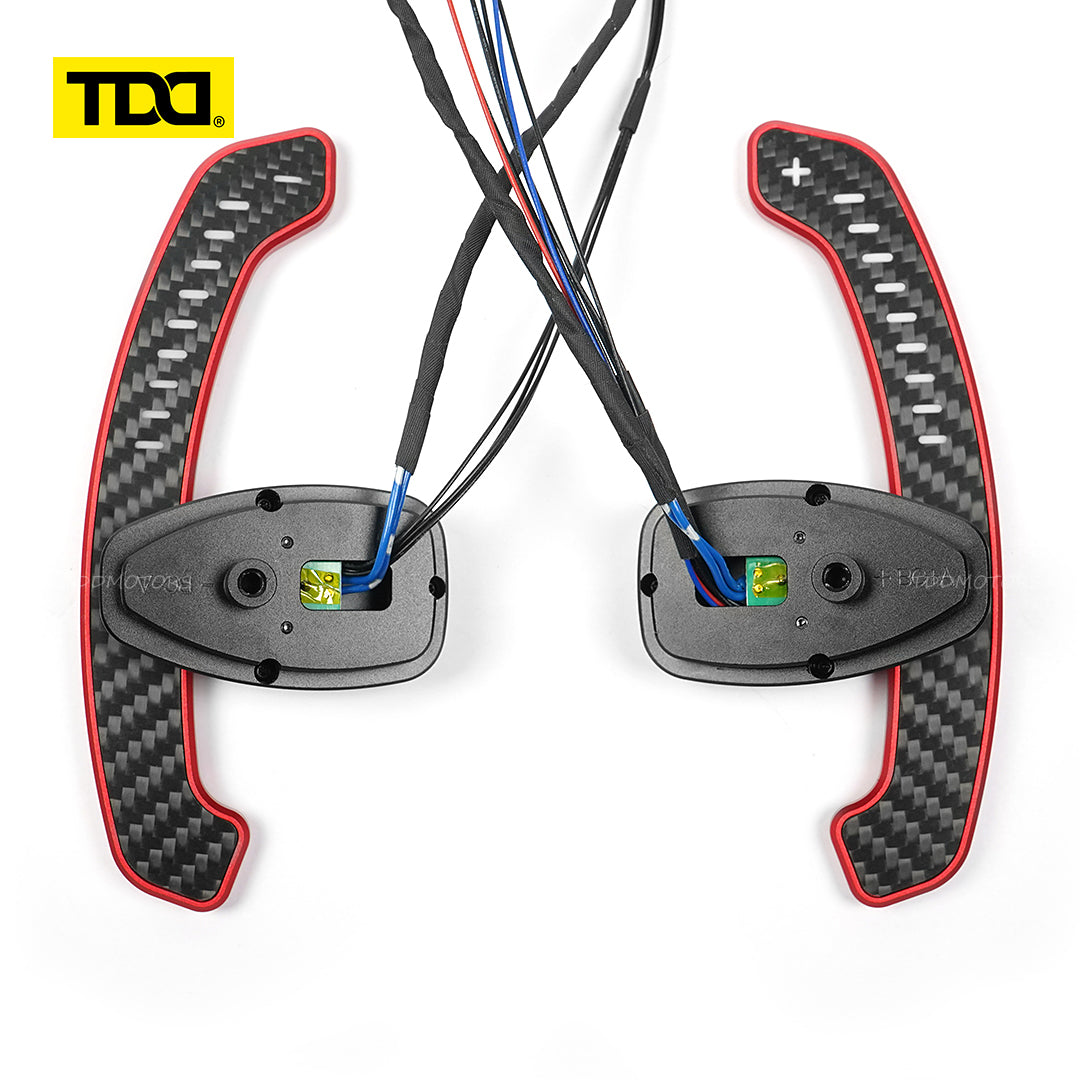 Carbon Fiber Steering Wheel Magnetic LED Paddle Shifters for Mercedes S212 W463
