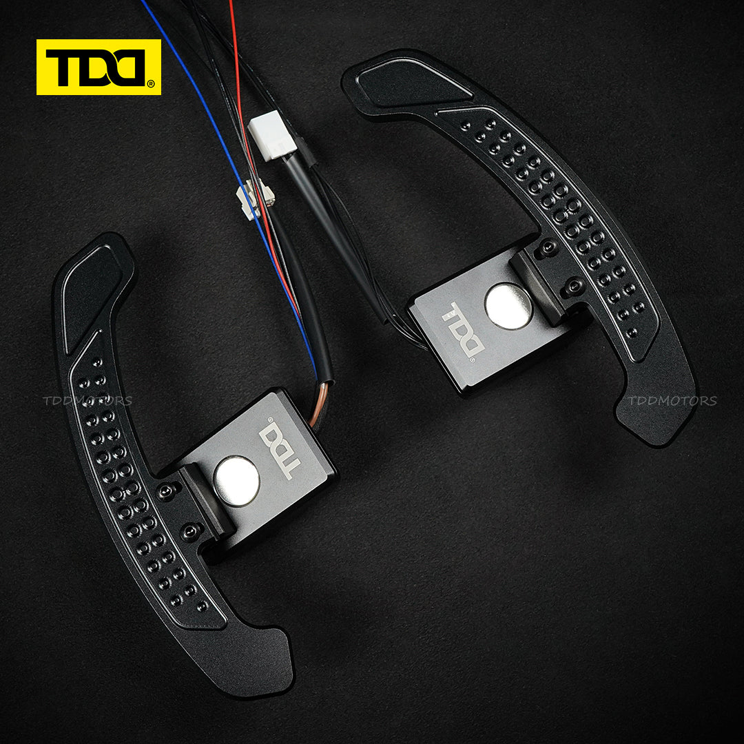 TDD Carbon Fiber Magnetic LED Paddle Shifters For Infiniti 19-22 Infiniti Q50 QX50 17-21 Q60 QX60