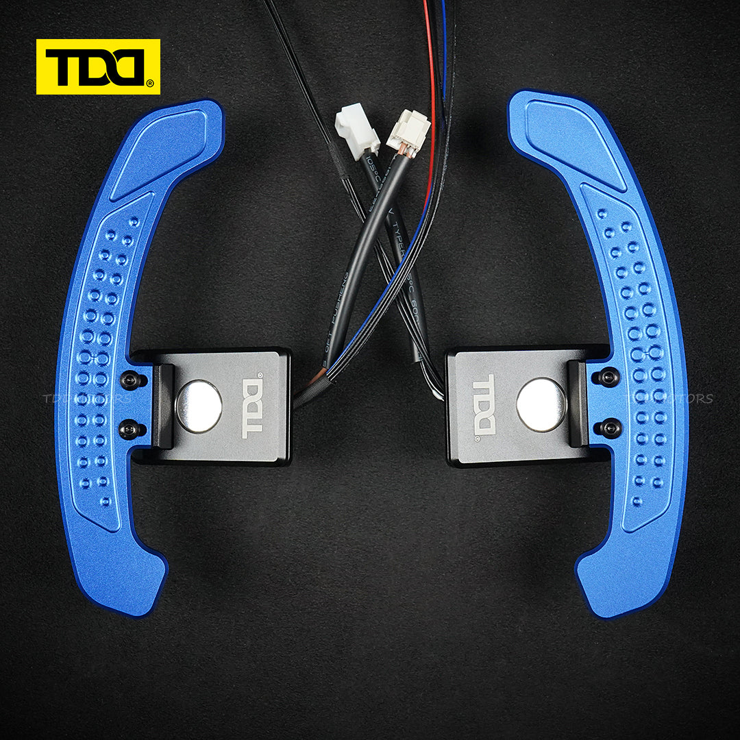 TDD Carbon Fiber Magnetic LED Paddle Shifters For Infiniti 19-22 Infiniti Q50 QX50 17-21 Q60 QX60