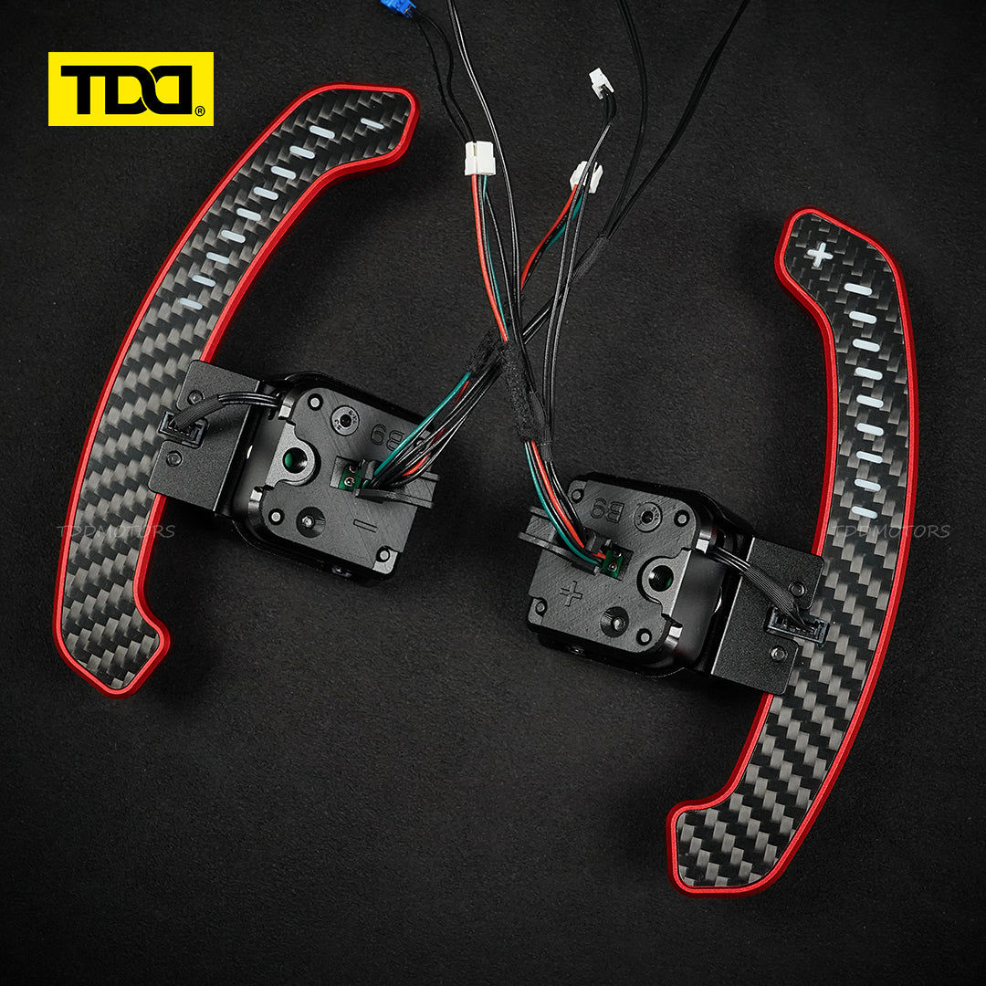 TDD Carbon Fiber Magnetic LED Paddle Shifters For Audi A1 A2 A3 A4 A5 A8 Q2 Q3 Q4 Q5 Q7 Q8 S1 S2 S3 S4 S5 SQ5 SQ7 SQ8 RS1 RS2 RS3 RS4 RS5 RSQ5