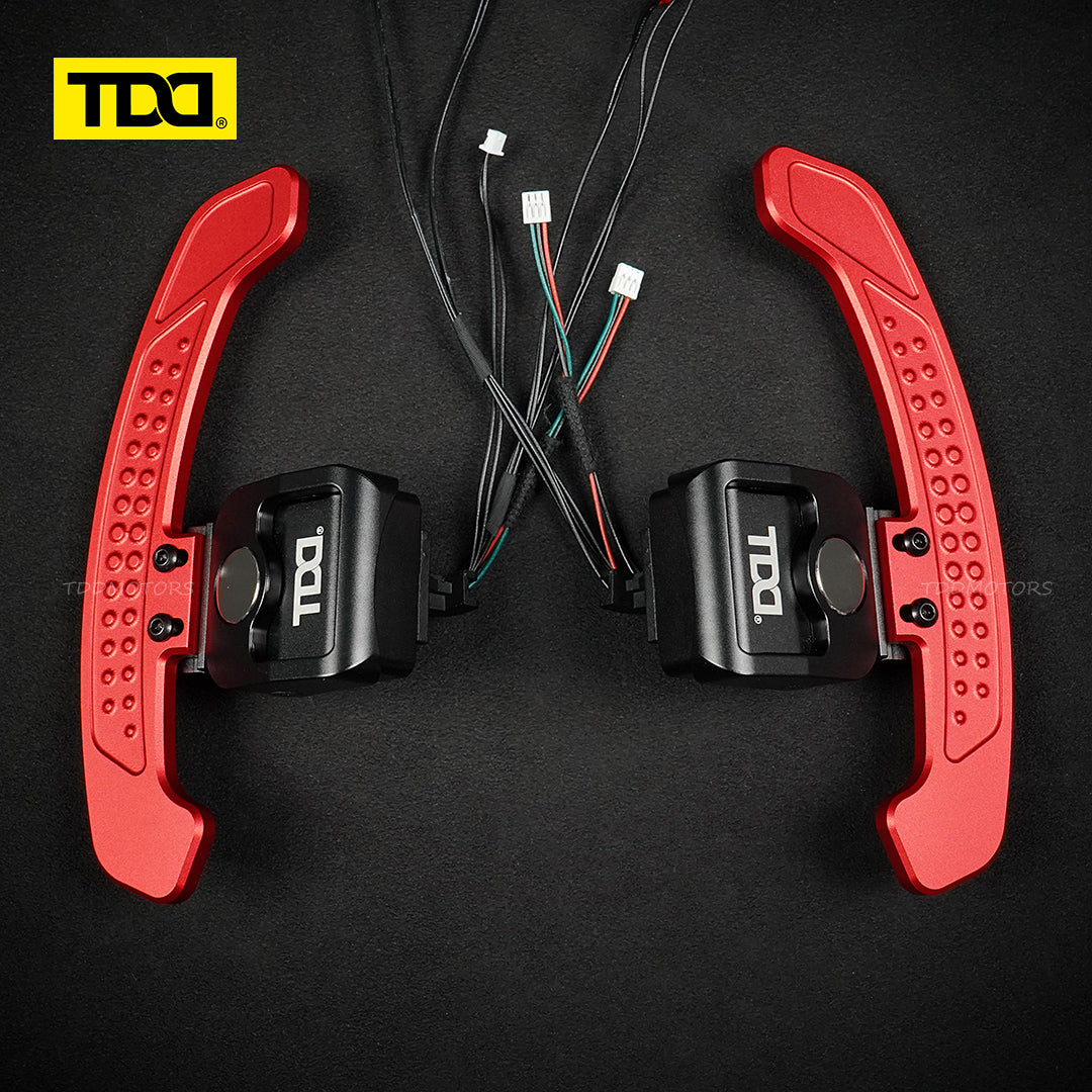 TDD Carbon Fiber Magnetic LED Paddle Shifters For Audi A1 A2 A3 A4 A5 A8 Q2 Q3 Q4 Q5 Q7 Q8 S1 S2 S3 S4 S5 SQ5 SQ7 SQ8 RS1 RS2 RS3 RS4 RS5 RSQ5