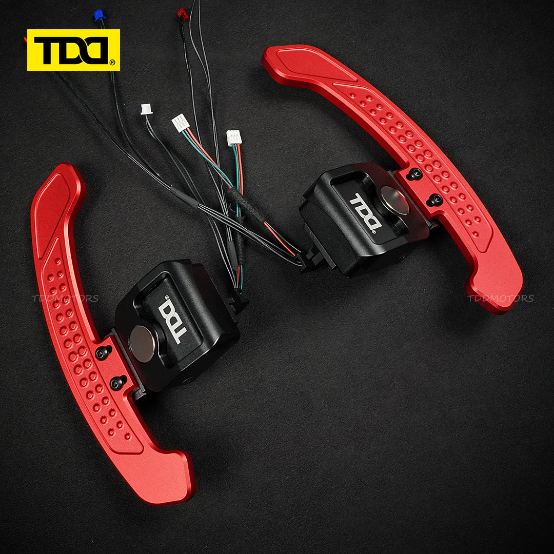 TDD Carbon Fiber Magnetic LED Paddle Shifters For Audi A1 A2 A3 A4 A5 A8 Q2 Q3 Q4 Q5 Q7 Q8 S1 S2 S3 S4 S5 SQ5 SQ7 SQ8 RS1 RS2 RS3 RS4 RS5 RSQ5