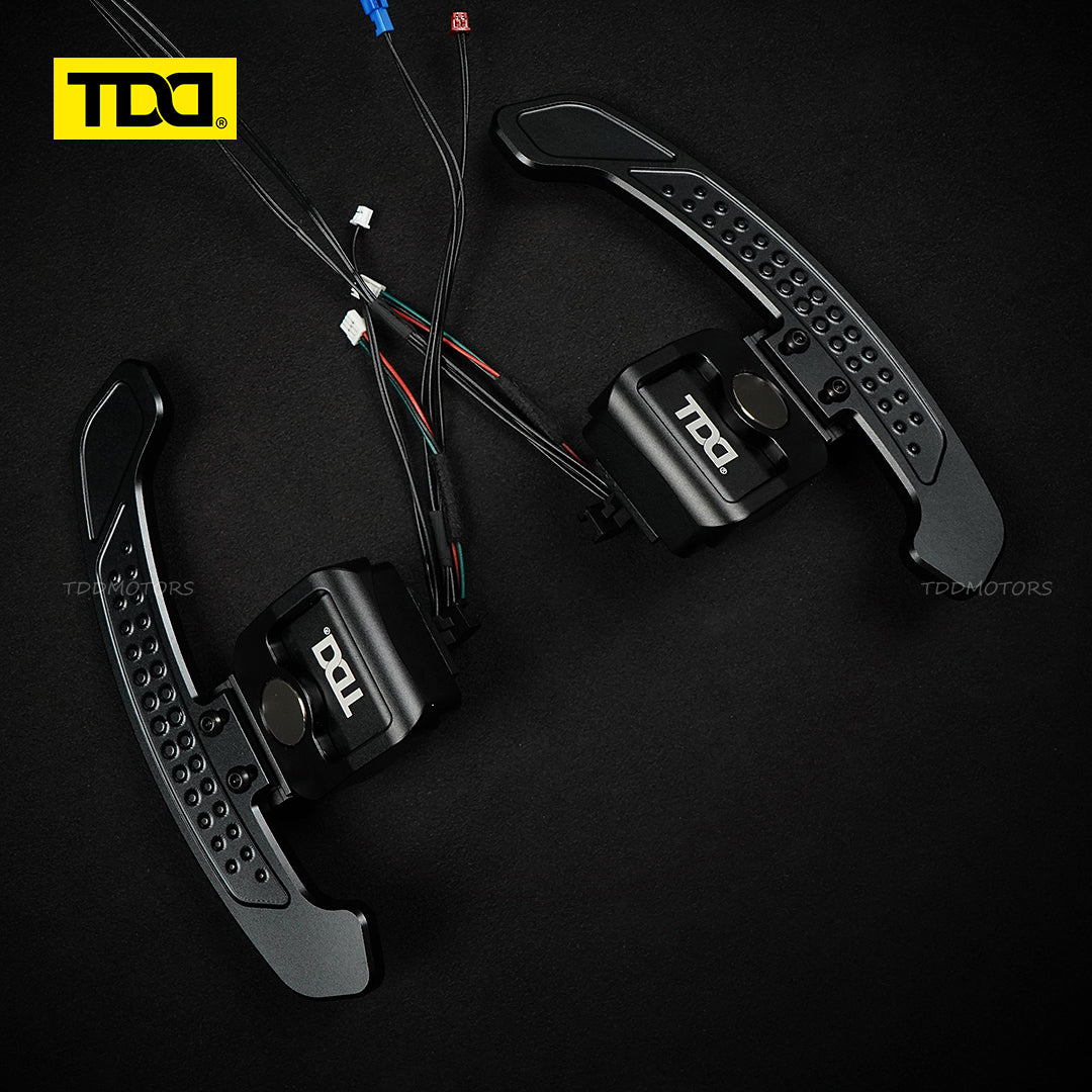 TDD Carbon Fiber Magnetic LED Paddle Shifters For Audi A1 A2 A3 A4 A5 A8 Q2 Q3 Q4 Q5 Q7 Q8 S1 S2 S3 S4 S5 SQ5 SQ7 SQ8 RS1 RS2 RS3 RS4 RS5 RSQ5