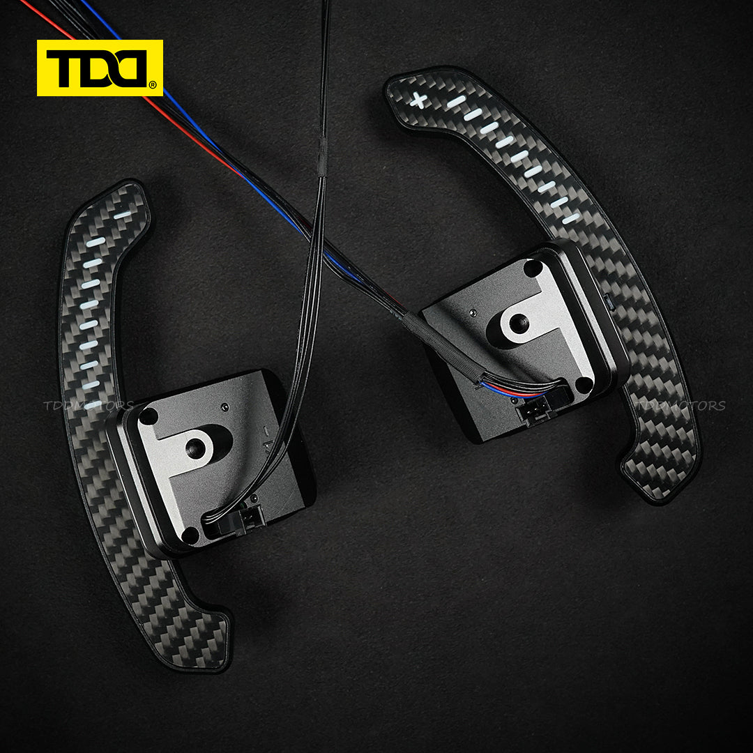 TDD Carbon Fiber LED Magnetic Paddle Shifters for Chevrolet Camaro SS Corvette C7