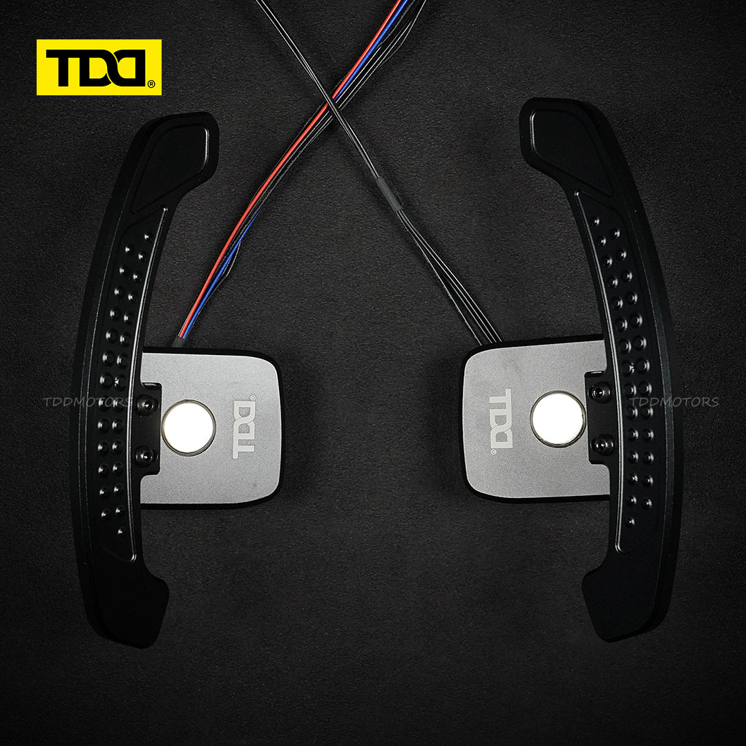 TDD Carbon Fiber LED Magnetic Paddle Shifters for Chevrolet Camaro SS Corvette C7