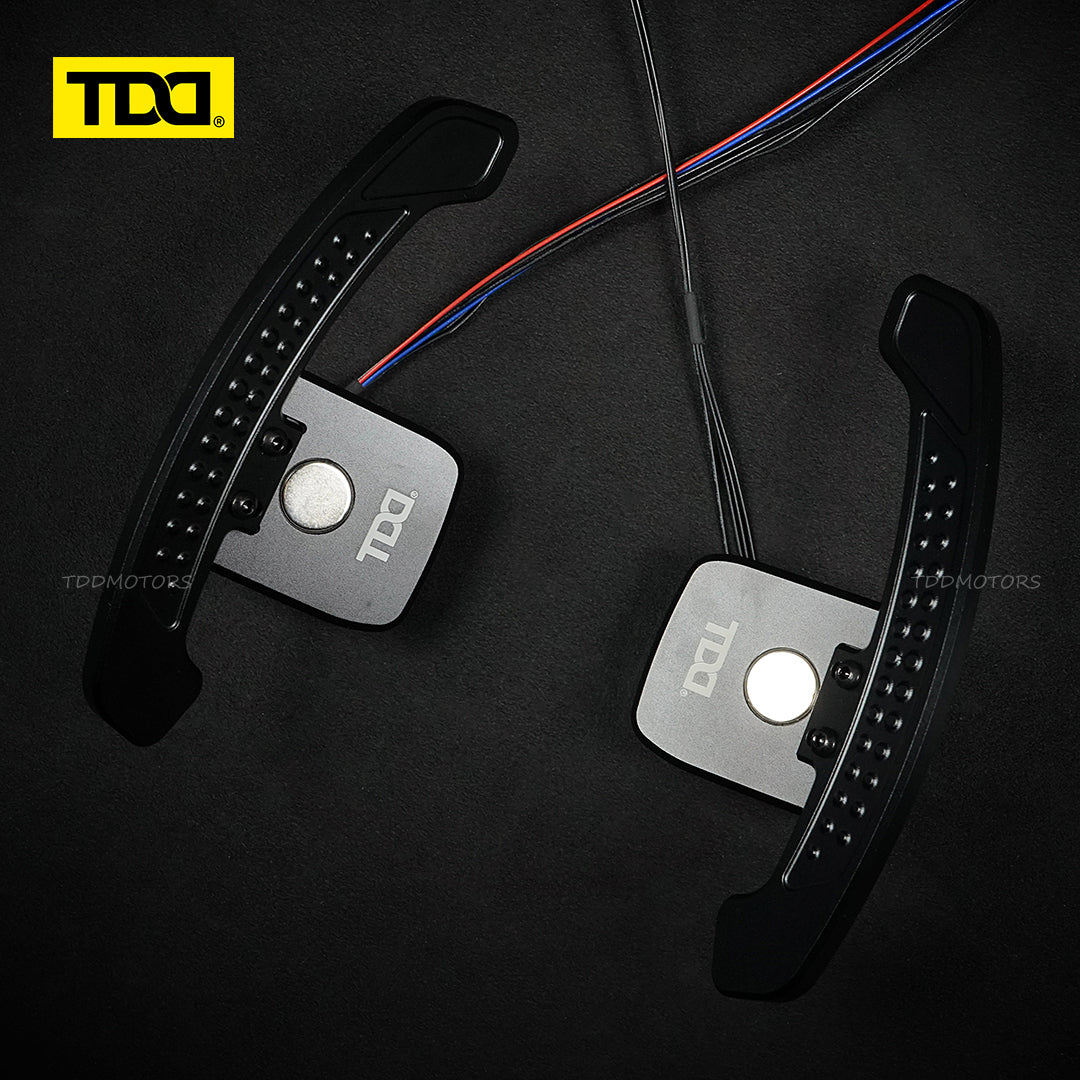 TDD Carbon Fiber LED Magnetic Paddle Shifters for Chevrolet Camaro SS Corvette C7
