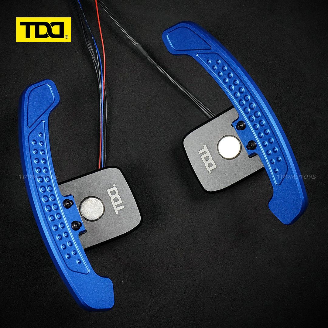 TDD Carbon Fiber LED Magnetic Paddle Shifters for Chevrolet Camaro SS Corvette C7