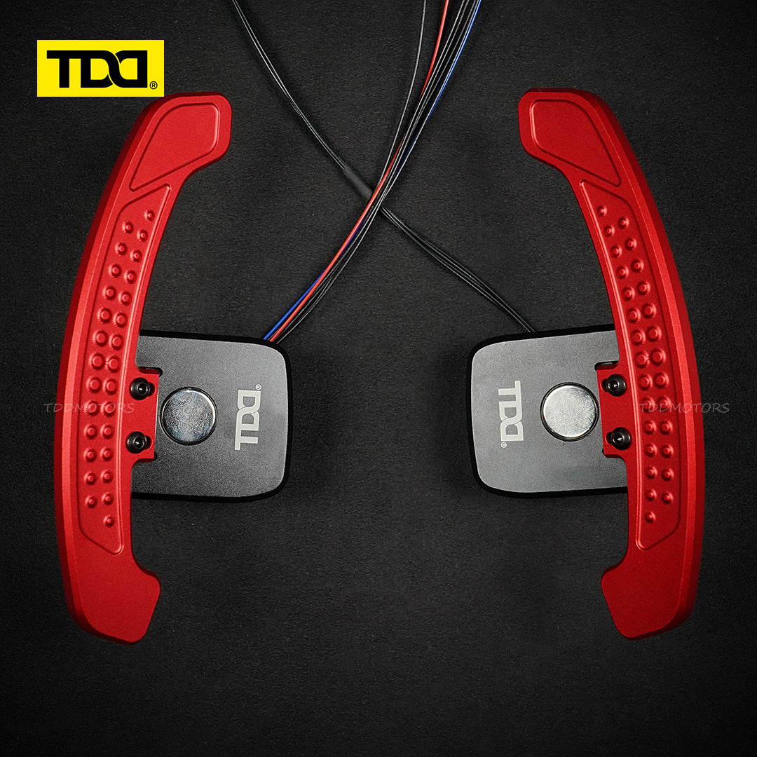 TDD Carbon Fiber LED Magnetic Paddle Shifters for Chevrolet Camaro SS Corvette C7