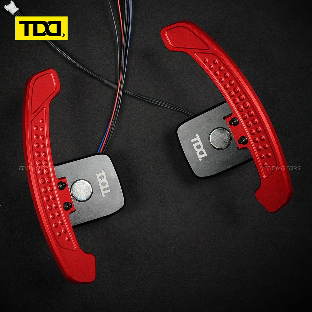 TDD Carbon Fiber LED Magnetic Paddle Shifters for Chevrolet Camaro SS Corvette C7