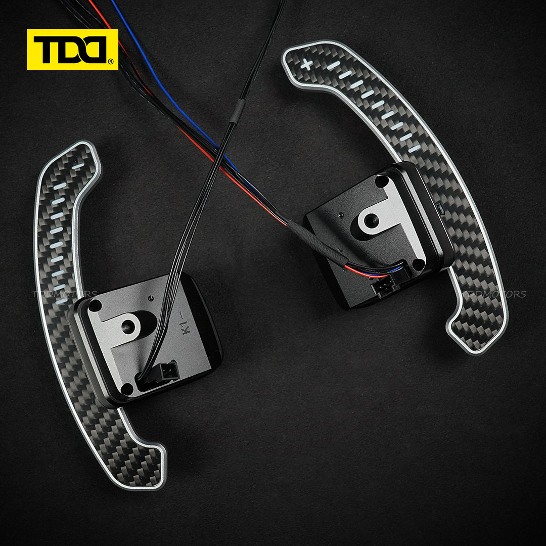 TDD Carbon Fiber LED Magnetic Paddle Shifters for Chevrolet Camaro SS Corvette C7