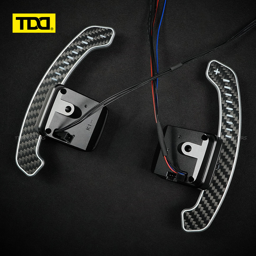 TDD Carbon Fiber LED Magnetic Paddle Shifters for Chevrolet Camaro SS Corvette C7
