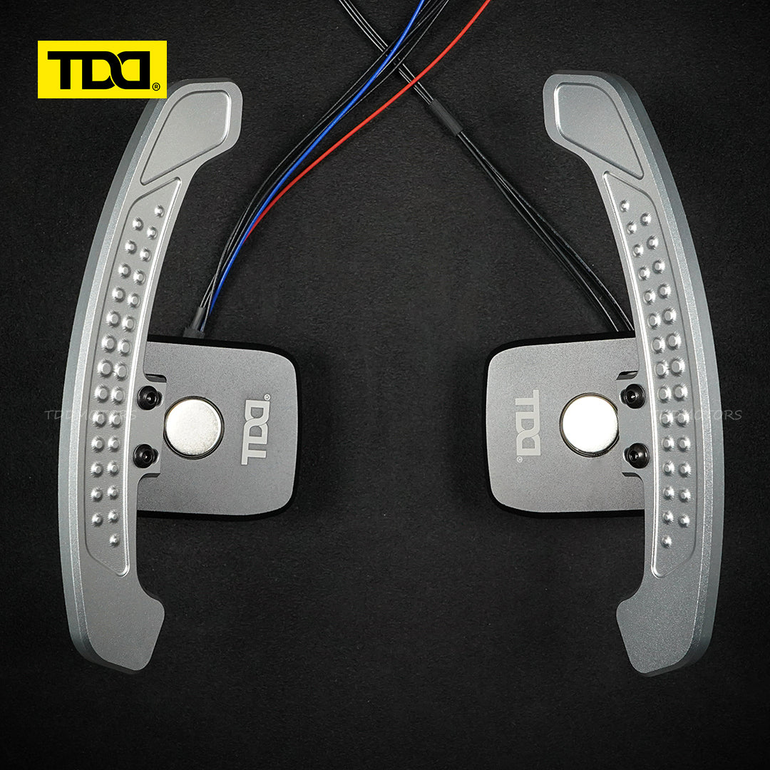 TDD Carbon Fiber LED Magnetic Paddle Shifters for Chevrolet Camaro SS Corvette C7
