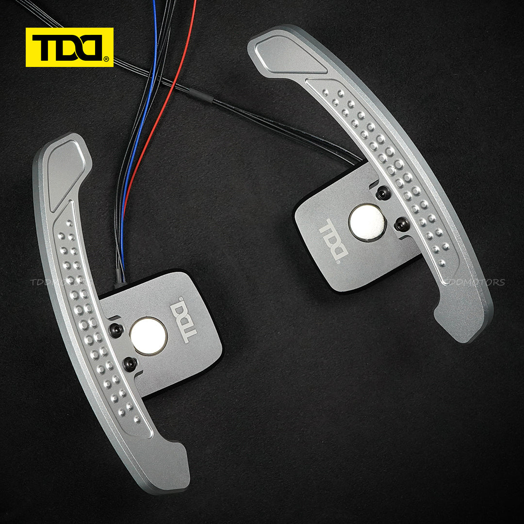 TDD Carbon Fiber Magnetic LED Paddle Shifters For Chevrolet Corvette C7 ZR1 2014-2019