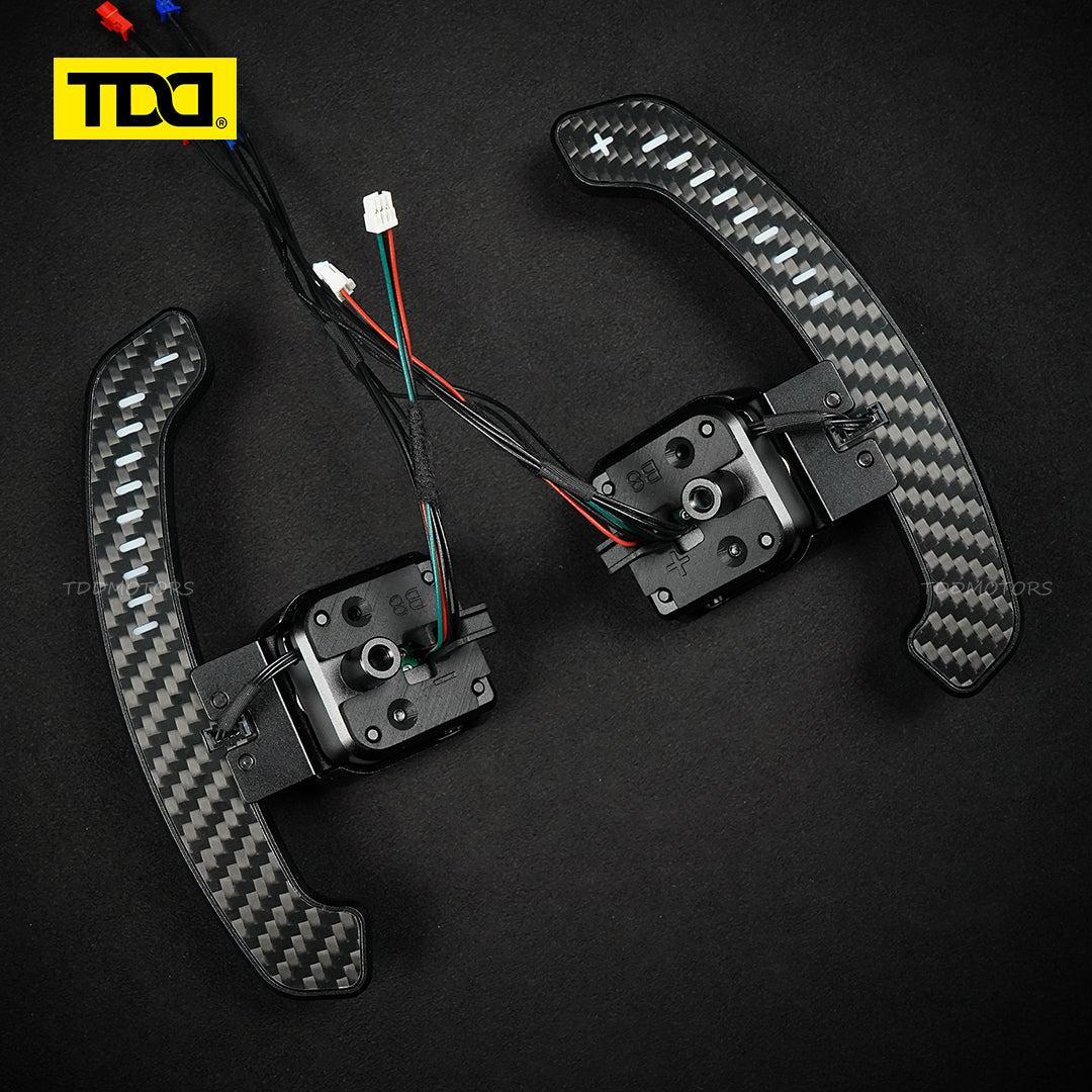 TDD Carbon Fiber Magnetic LED Paddle Shifters For Seat Leon Cupra Formentor Leon ST