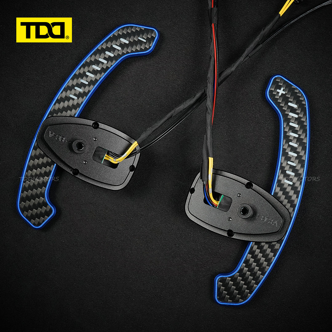 TDD Carbon Fiber LED Magnetic Paddle Shifters for Mercedes benz A238 C257 Class:C E EQC CLA GLE
