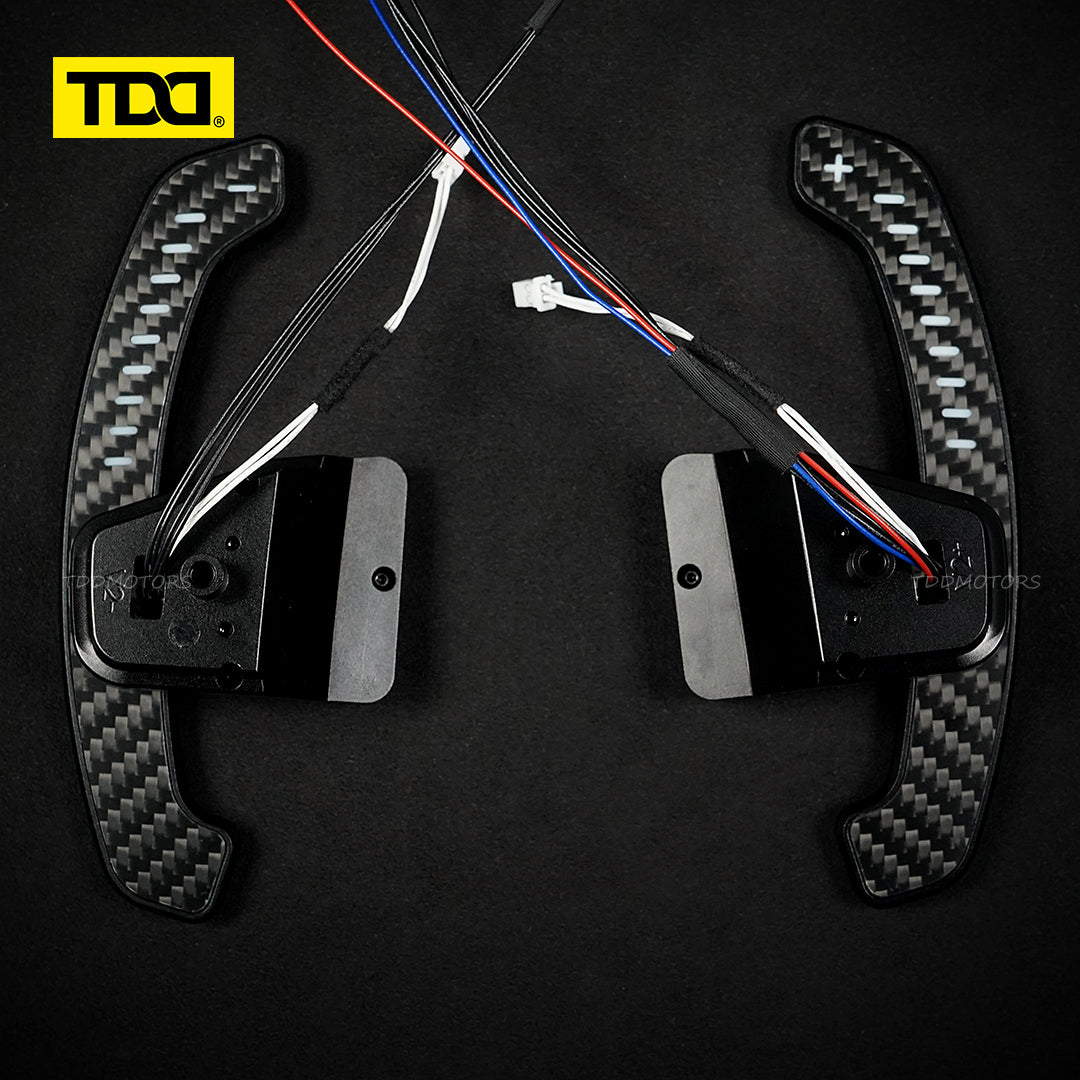 TDD Carbon Fiber LED Magnetic Paddle Shifters for Paddle Shifters For Volkswagen MK8 PASSAT B8 POLO VI