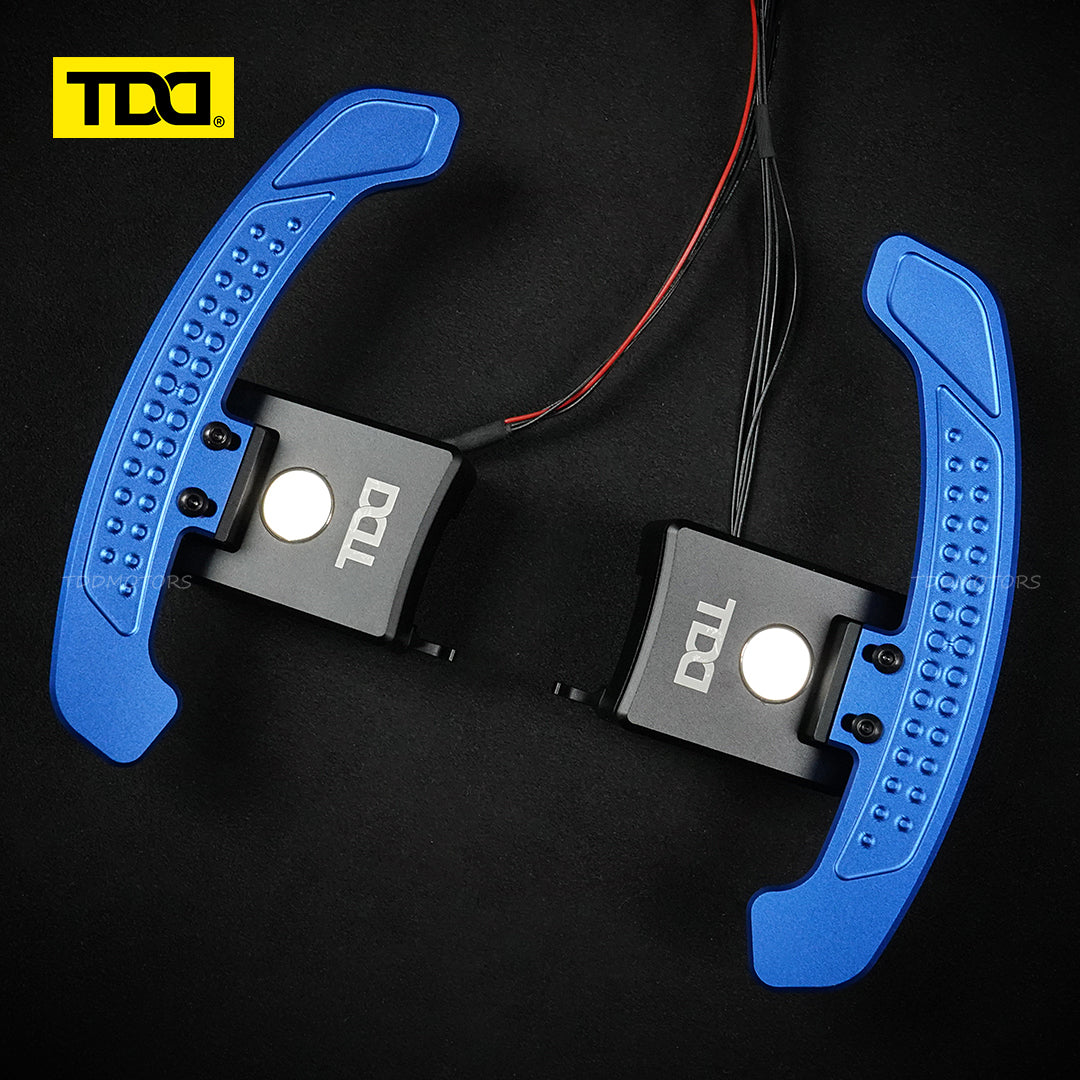 TDD Carbon Fiber LED Magnetic Paddle Shifters for Mustang GT