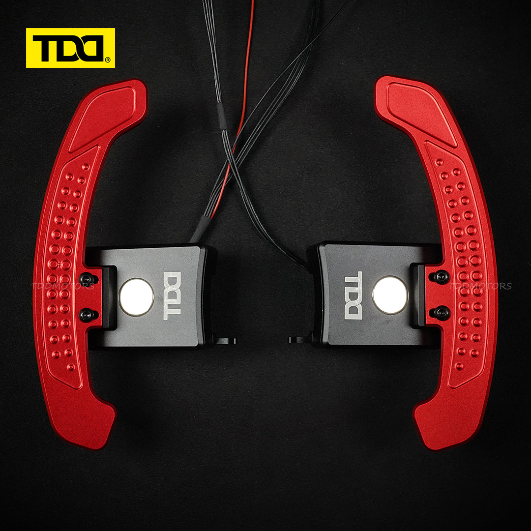 TDD Carbon Fiber LED Magnetic Paddle Shifters for Mustang GT