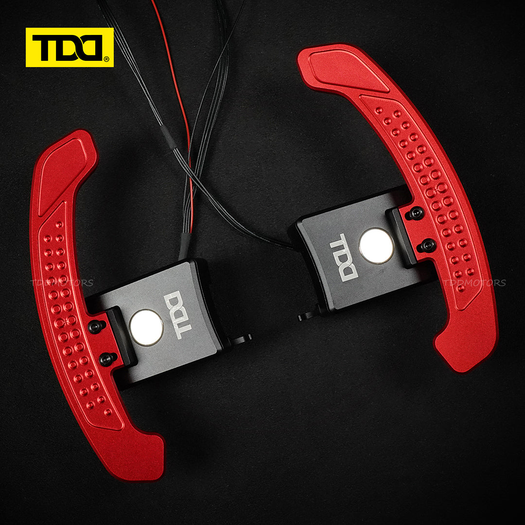 TDD Carbon Fiber LED Magnetic Paddle Shifters for Mustang GT